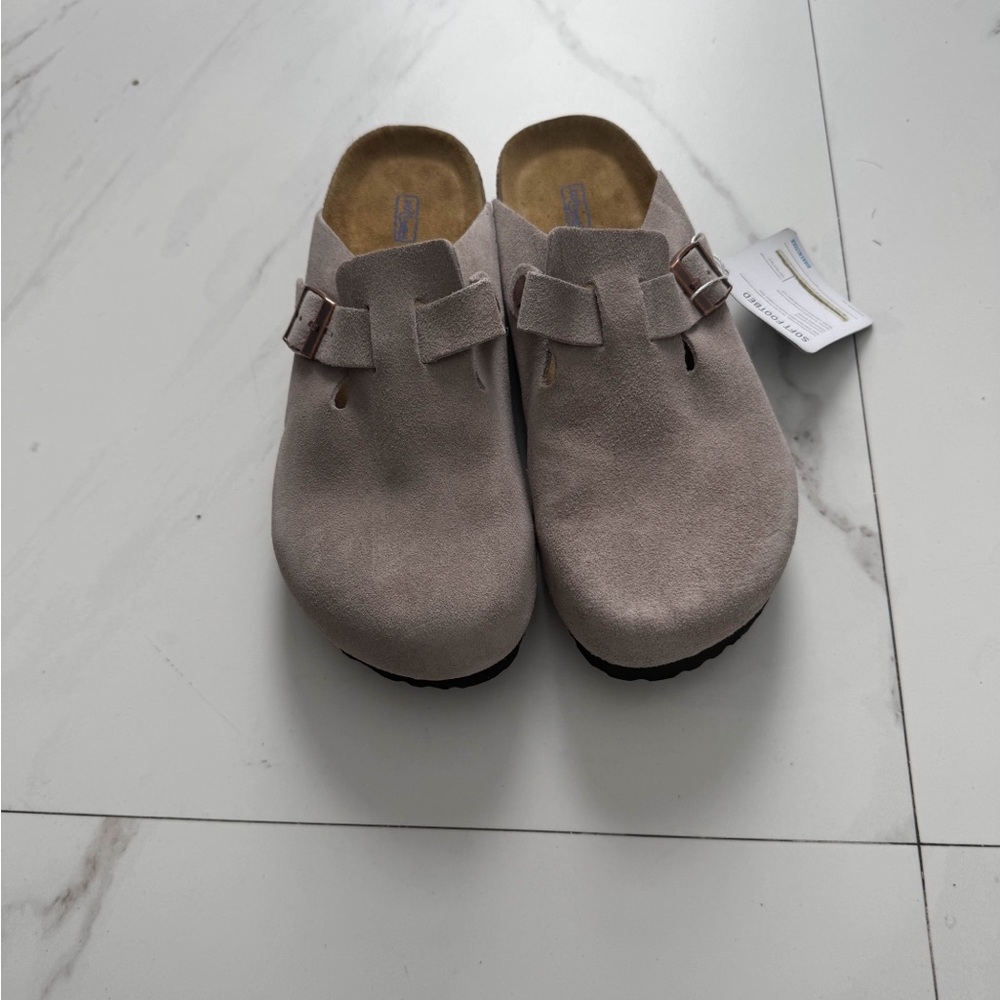 Birkenstock Boston Clog Taupe Narrow Women’s 37, 38, 39 - Picture 3 of 4